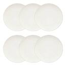 Lote de 6 platos llanos "Camille" Gres, D.27,3 cm Blanco