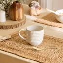 Taza "Camille" 420 ml, Gres, Blanco Blanco
