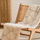 Manta "Boucly" Lino beige, 160x120 cm Beige lino