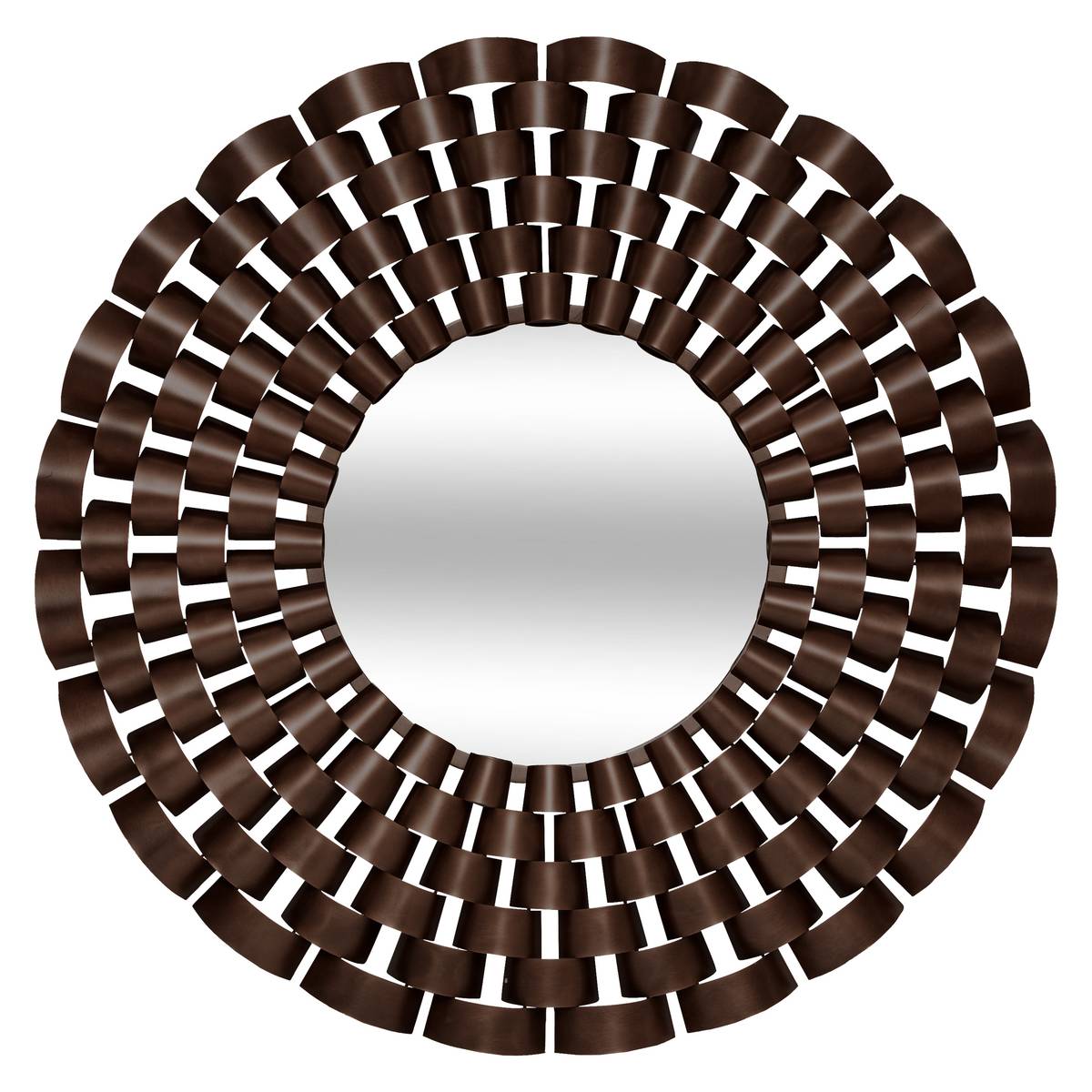 Espejo "Youri" Acero, Chocolate, D.90 cm Chocolate