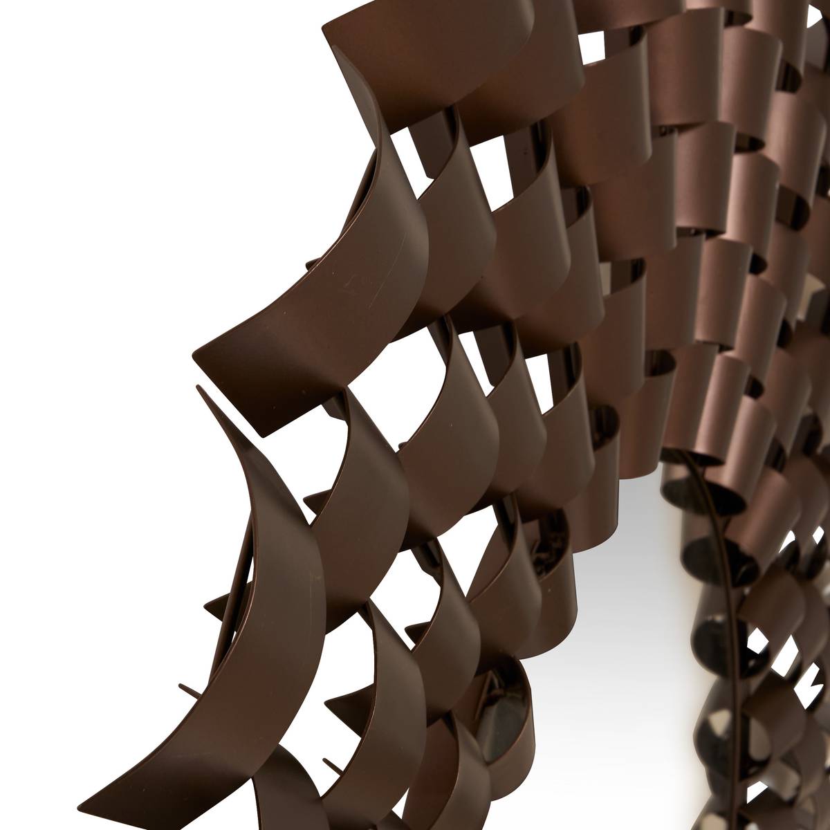 Espejo "Youri" Acero, Chocolate, D.90 cm Chocolate