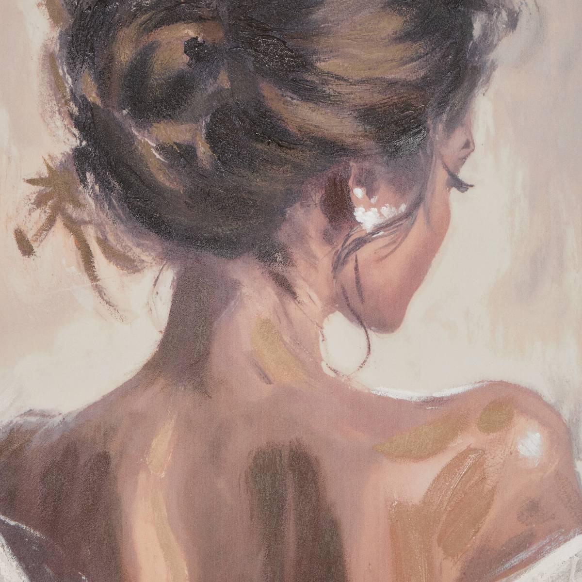 Lienzo enmarcado "Anastasia" 78x100 cm, Beige cordel Beige cuerda