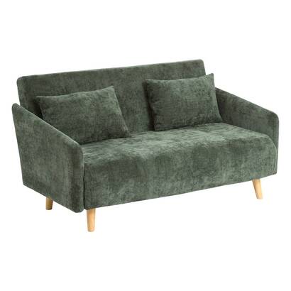 Sof&aacute; cama "milo" verde cedro, 2 plazas