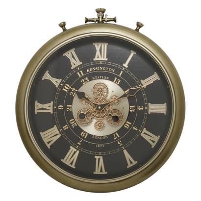Reloj "fran" acero inoxidable, negro, 52x8,5 cm