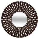 Espejo "Youri" Acero, Chocolate, D.90 cm Chocolate