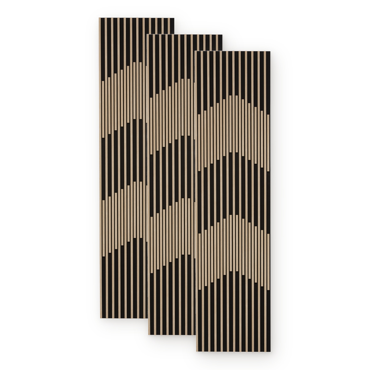 Juego de 3 paneles decorativos de pared "Sylva" Beige, 240x60 cm Beige