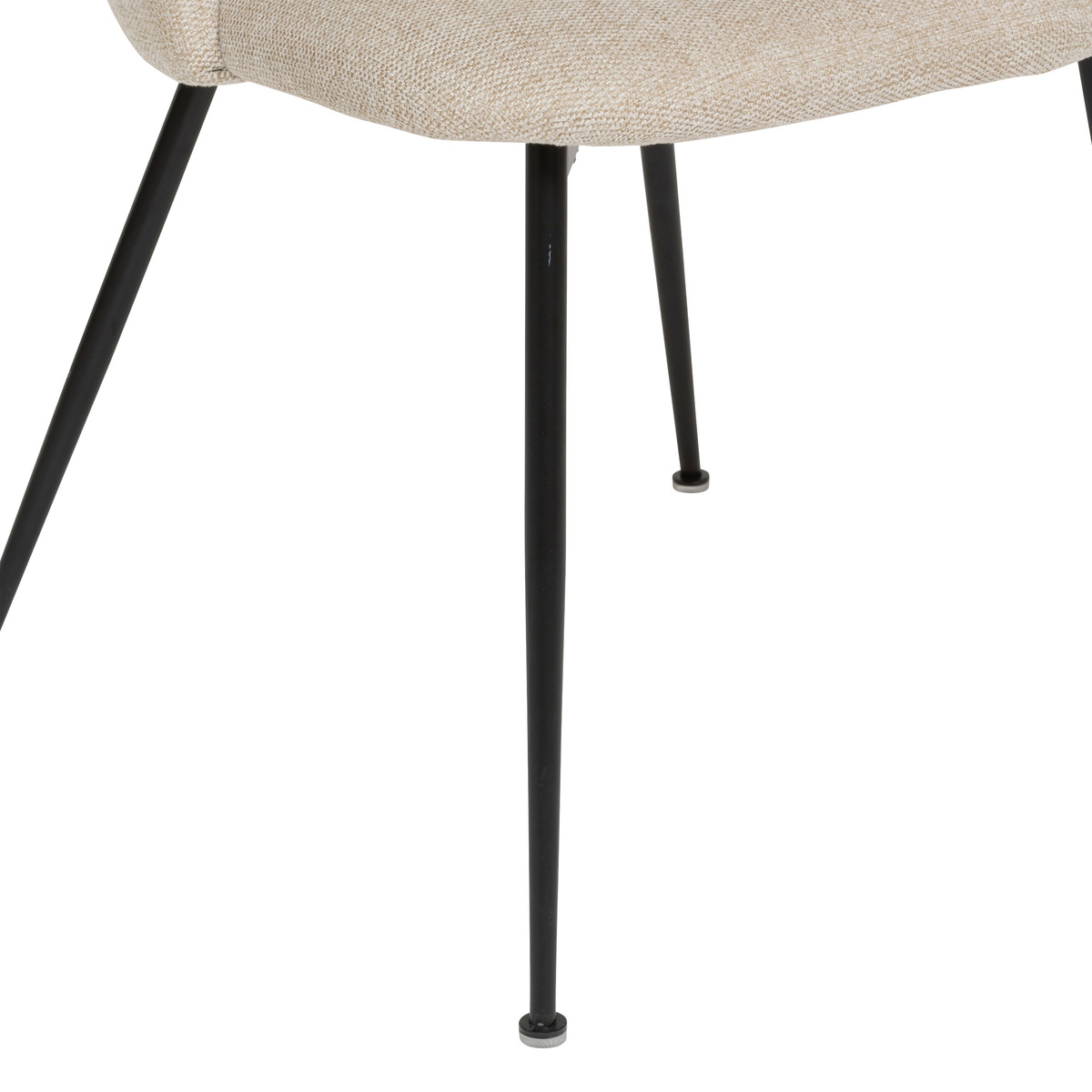 Juego de 6 sillas "Raven" Acero, Beige Beige