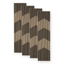 Juego de 4 paneles decorativos de pared "Sylva" Beige, 240x60 cm Beige