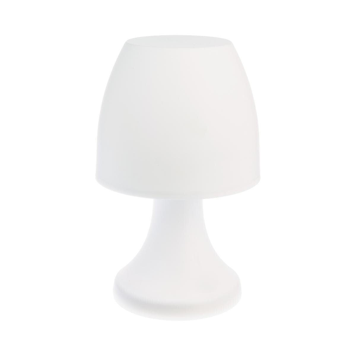 Lámpara de interior y exterior DOKK a pilas Blanca H. 19 cm Blanco