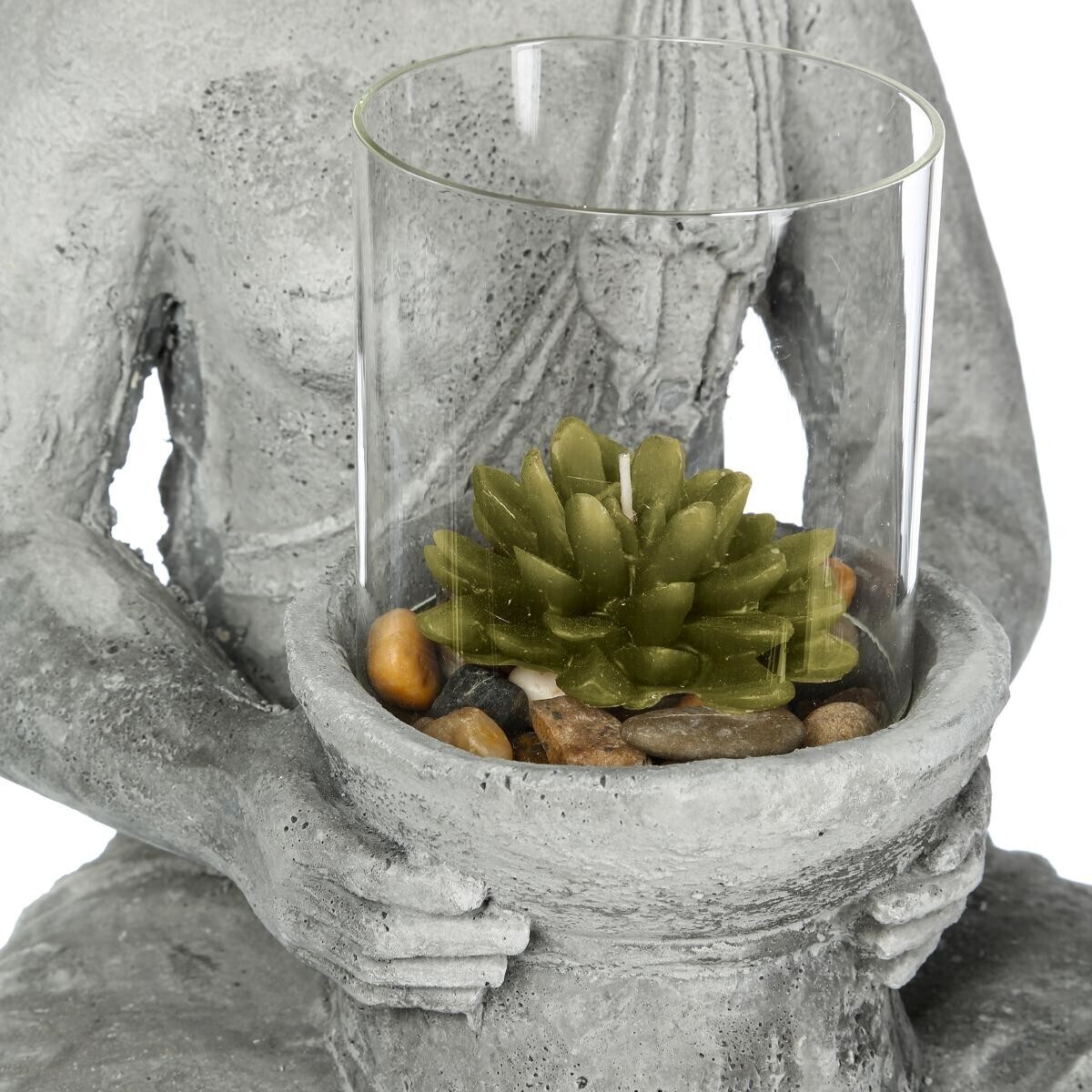 Estatua de 'Buda' sentado H.40 cm Plata