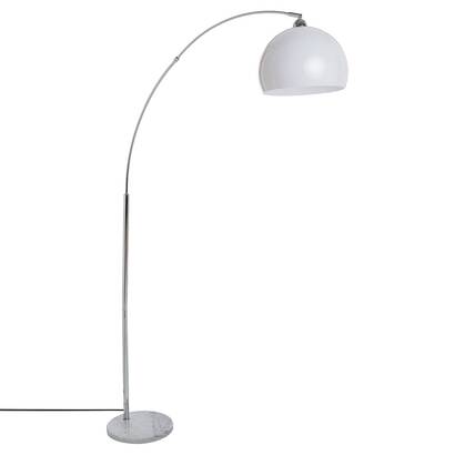 L&aacute;mpara de pie arco "geda" m&aacute;rmol, blanco, h.185 cm