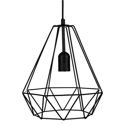 Suspensi&oacute;n de alambre "drim" metal negro, d.25 cm