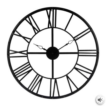 Reloj "andras" metal negro, d.70 cm