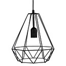 Suspensión de alambre "Drim" Metal negro, D.25 cm Negro