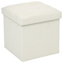 Puf plegable "Lysandre" Beige, 38x38 cm Beige