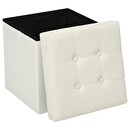 Puf plegable "Lysandre" Beige, 38x38 cm Beige