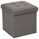 Puf plegable "Lysandre" Gris, 38x38 cm Gris