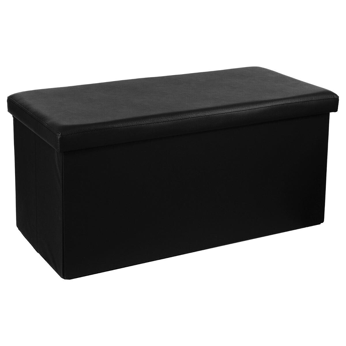 Puf plegable doble Negro Negro