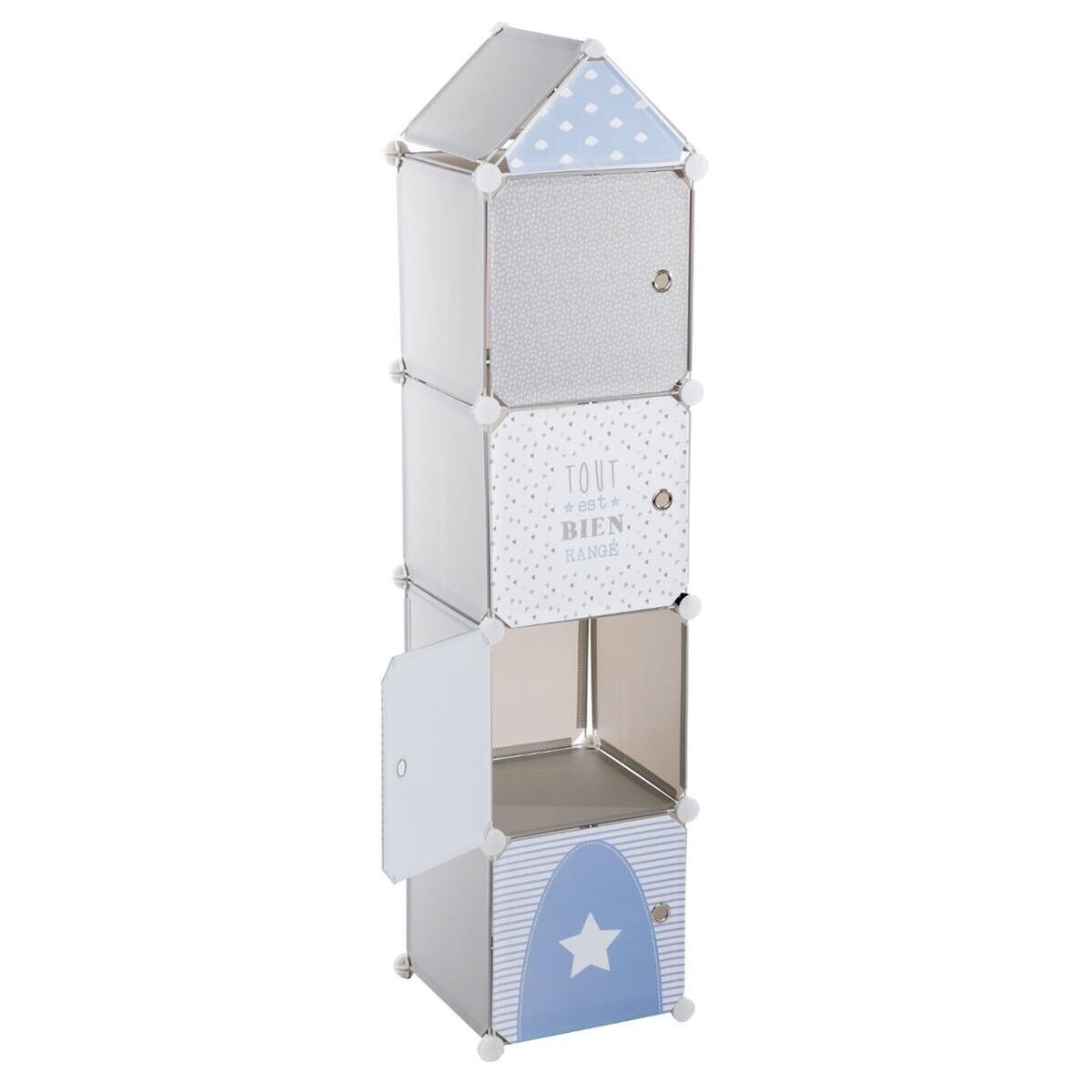 Taquillas de almacenamiento para niños "Columna" Gris, 34x139 cm Gris