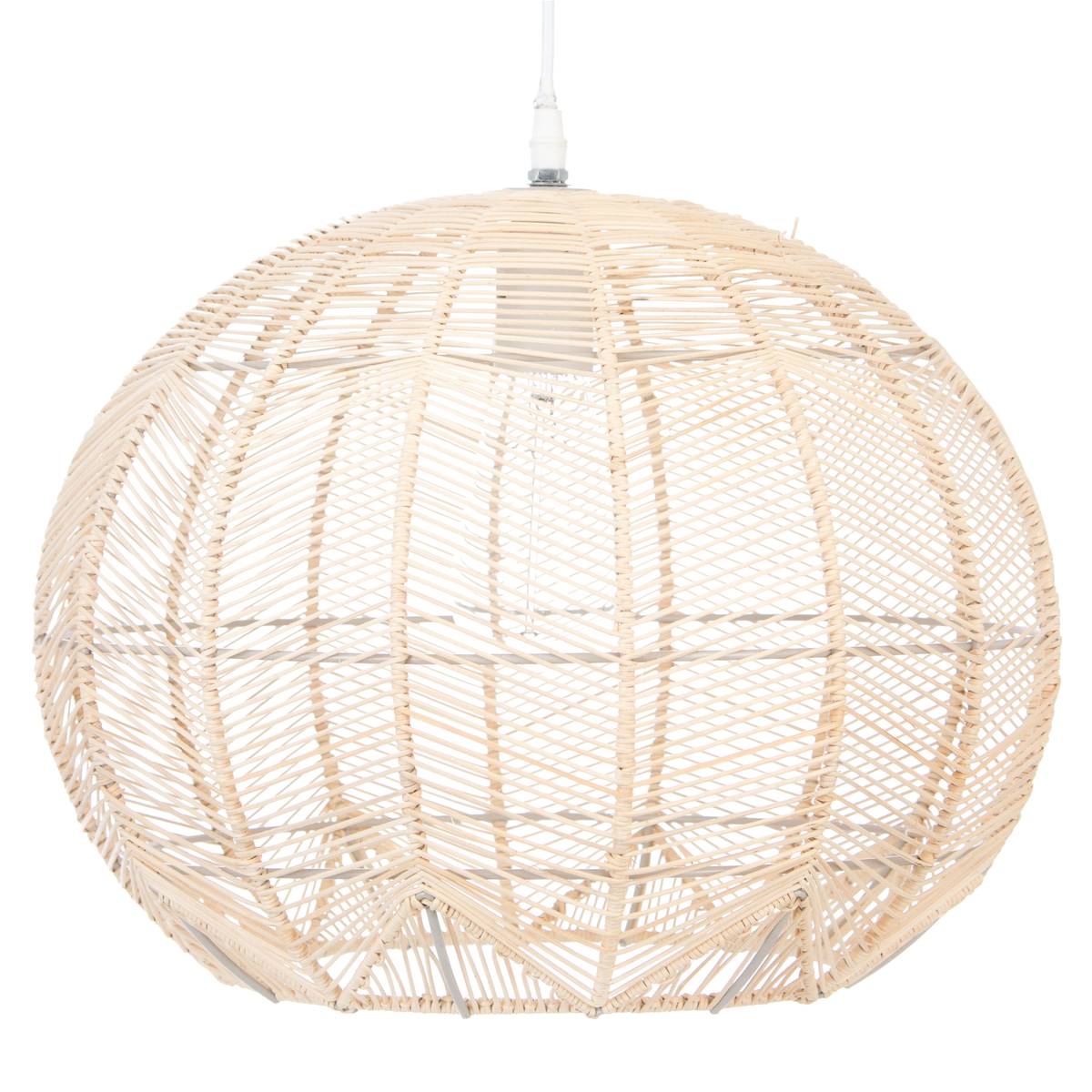 Lámpara Colgante "Kita" Ratán, D.38 cm Madera natural