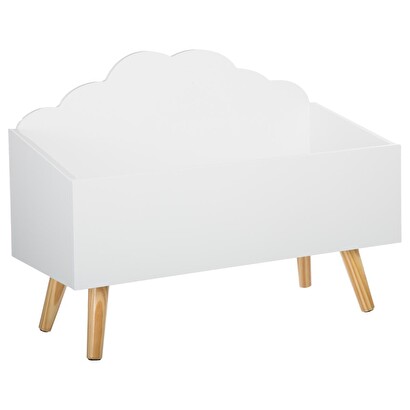 Cofre infantil "nube" blanco, 58x28 cm