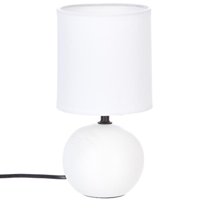 L&aacute;mpara de cer&aacute;mica "tim&eacute;o" blanco mate, h.25 cm