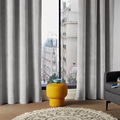Cortina "lilou" gris rat&oacute;n, 140x260 cm