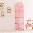Taquillas de almacenamiento para ni&ntilde;os "Columna" Rosa, 34x139 cm Rosa