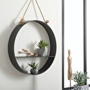Estante de pared "Irena" Negro, Ø 55 cm Negro