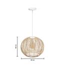 Lámpara Colgante "Kita" Ratán, D.38 cm Madera natural