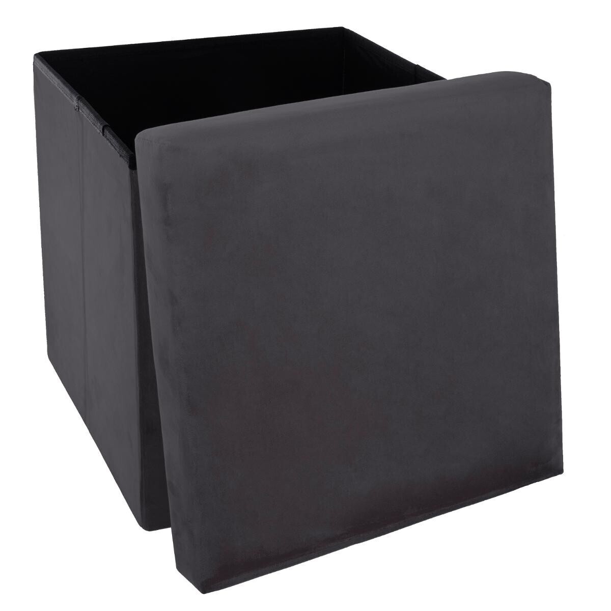 Puf plegable "Tess" Terciopelo, Gris Gris