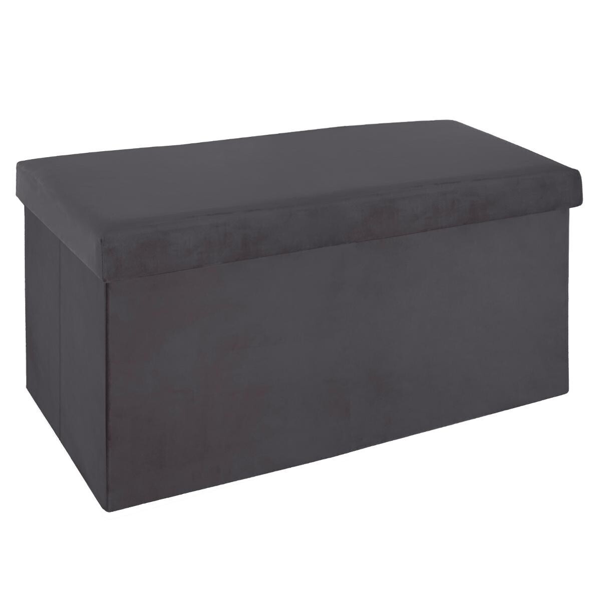 Puf plegable doble 'Tess' Terciopelo, Gris Gris