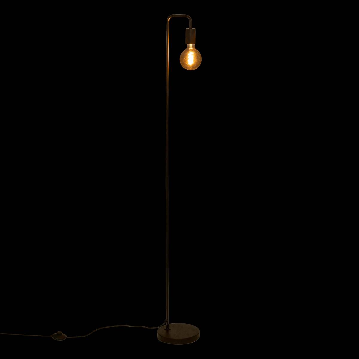 Lámpara de pie "Keli", metal Negro, H.150 cm Negro