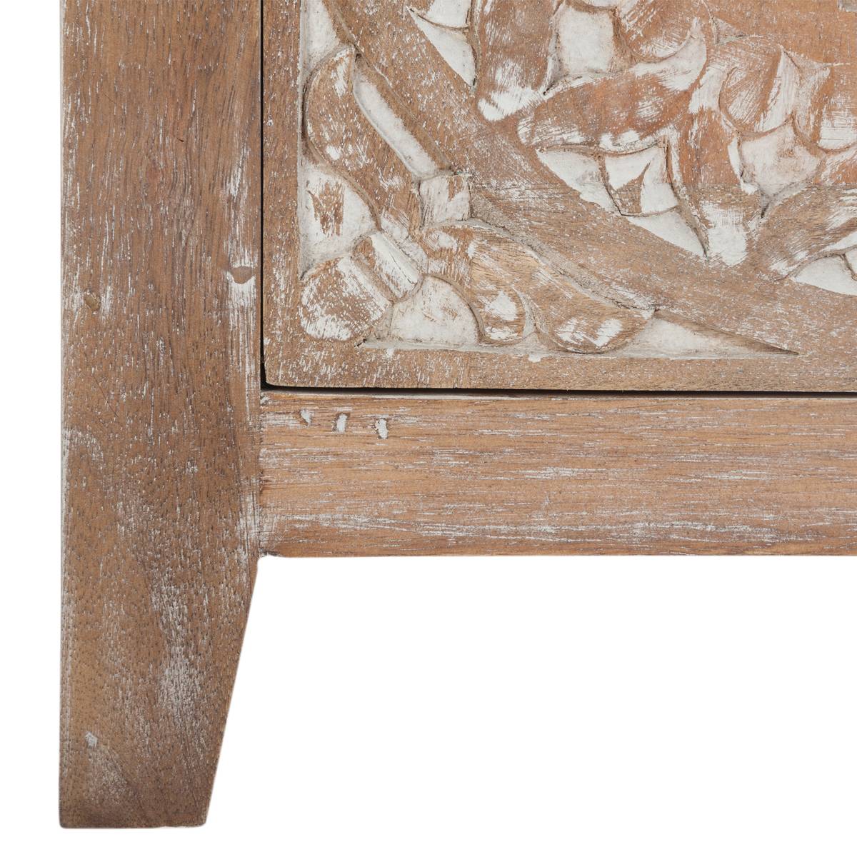 Aparador de 2 puertas "Shirel" Madera de mango, 90x90 cm Madera natural