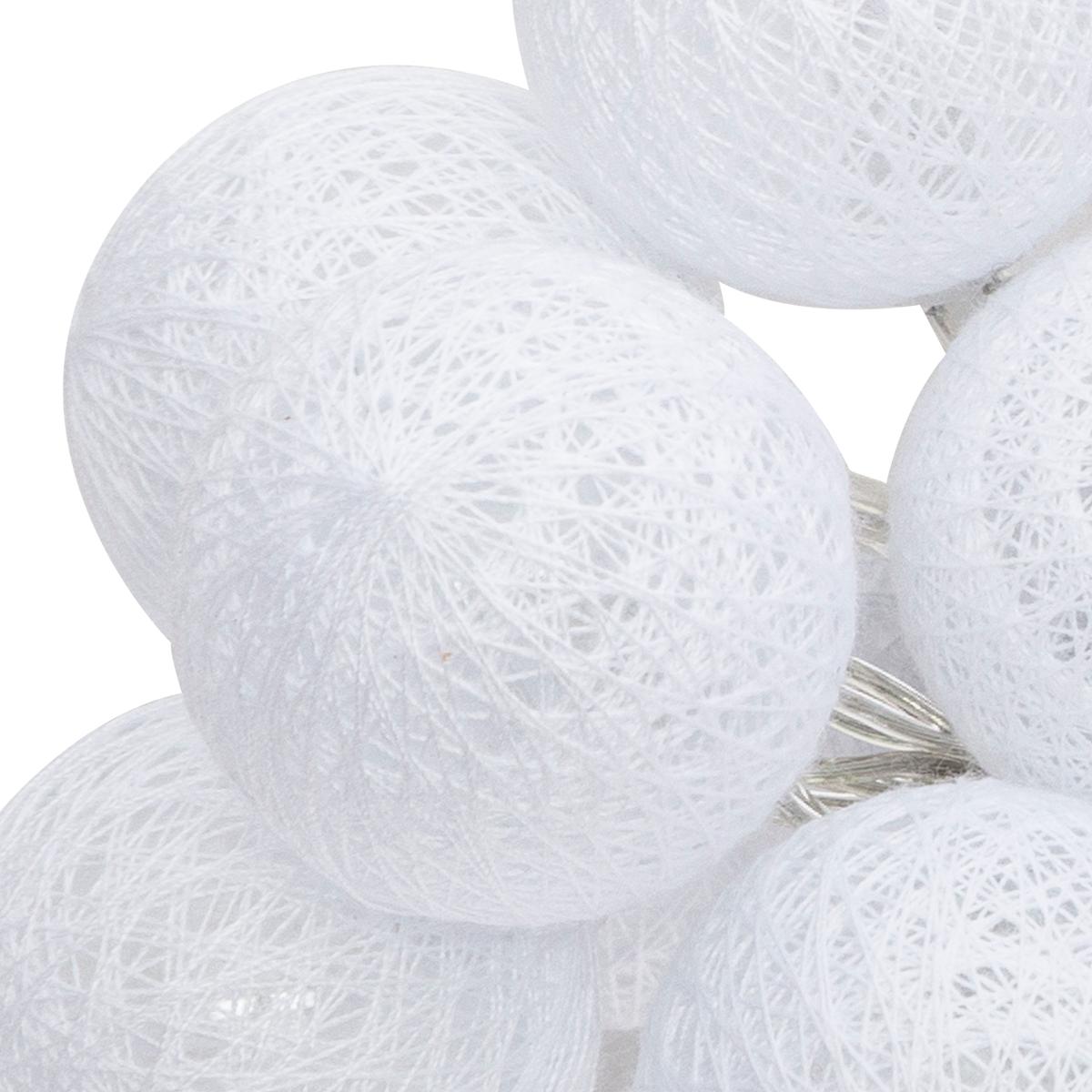 Guirnalda LED 10 Bolas, Pilas Blanco, L.165 cm Blanco
