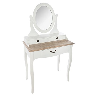 Tocador "chrysa" blanco, 3 cajones