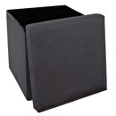 Puf plegable "Tess" Terciopelo, Gris Gris