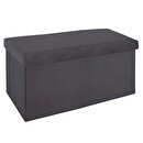 Puf plegable doble 'Tess' Terciopelo, Gris Gris