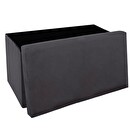 Puf plegable doble 'Tess' Terciopelo, Gris Gris