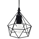Suspensión de alambre "Ida" Metal negro, D.19 cm Negro