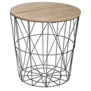 Mesa Auxiliar "Kumi" Negro, Ø 40 cm Negro