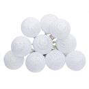 Guirnalda LED 10 Bolas, Pilas Blanco, L.165 cm Blanco