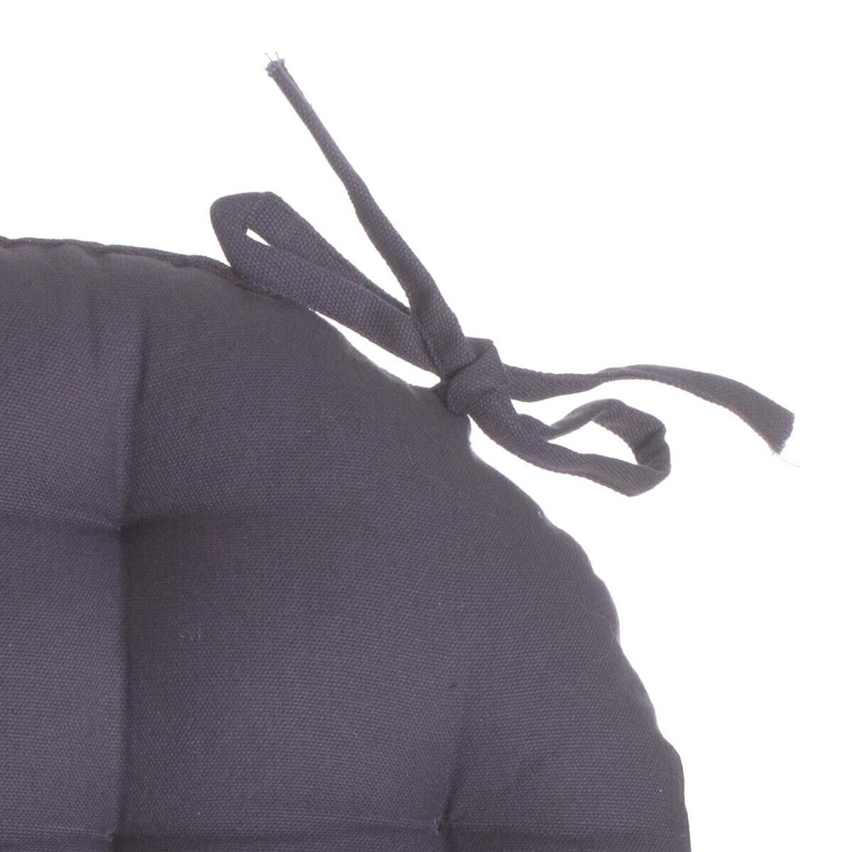 Coj&iacute;n redondo para silla Gris pizarra, D.38 cm Gris pizarra