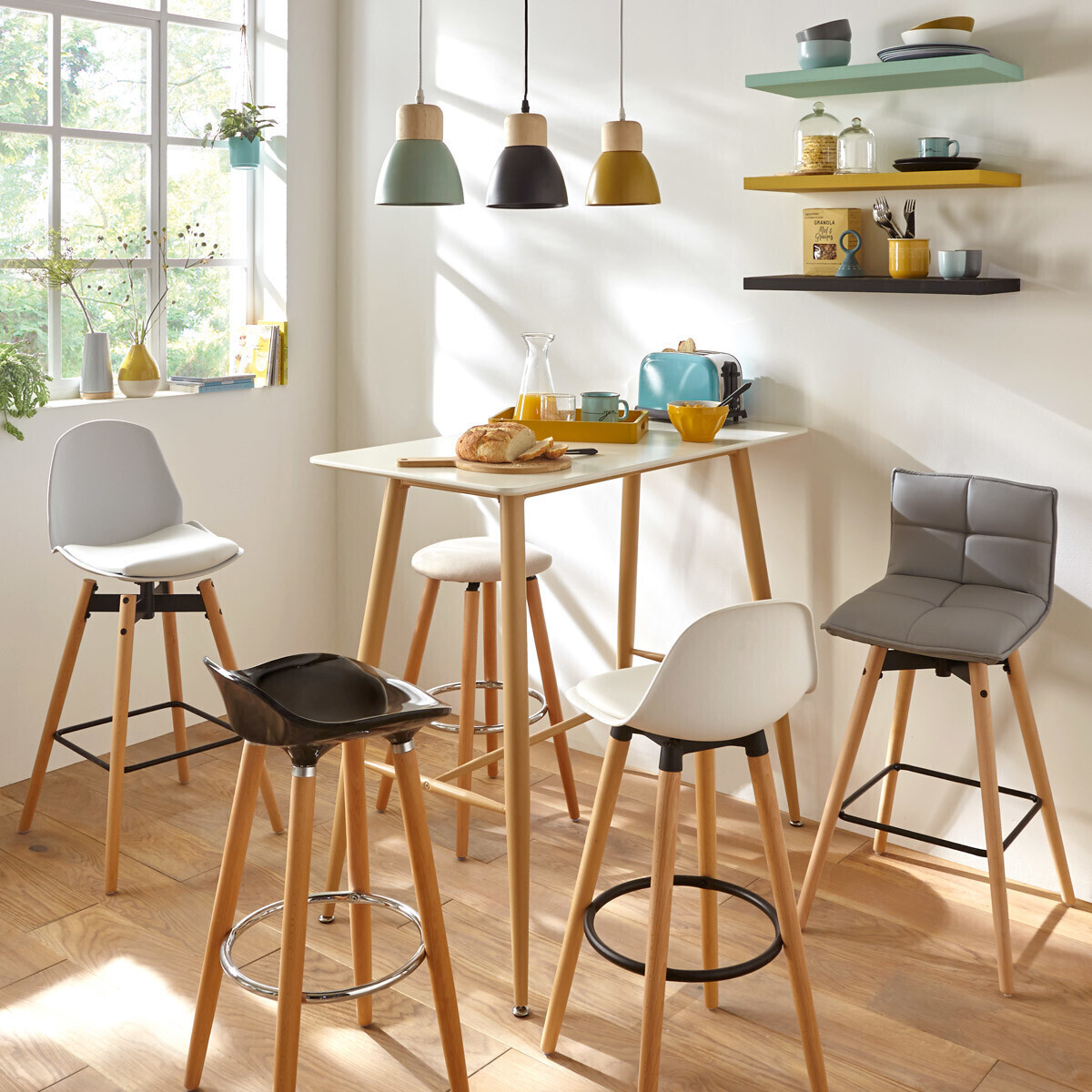 Taburete de bar "Maxon" Gris Gris