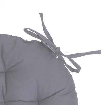 Coj&iacute;n redondo para silla gris, d.38 cm