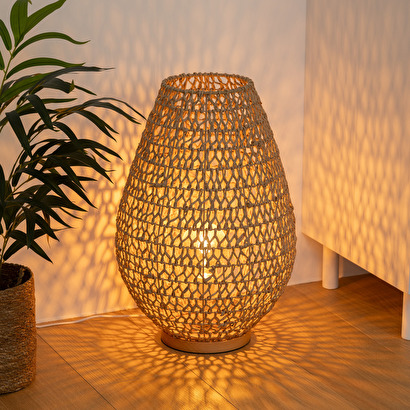 L&aacute;mpara "etel" beige, h.55 cm