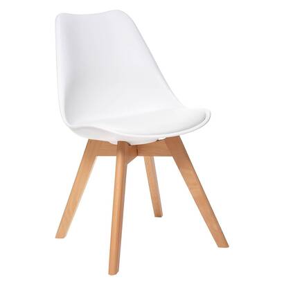 Silla "baya", patas de haya blanco
