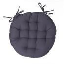 Coj&iacute;n redondo para silla Gris pizarra, D.38 cm Gris pizarra