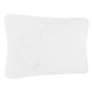 Cojín de Piel Sintética Blanco, 45x30 cm Blanco