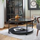Mesa de centro "Chrono" Negro, D.90 cm Negro